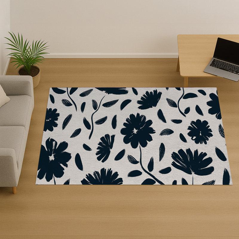 Floral Area Rug, Runner 70 x 140 cm