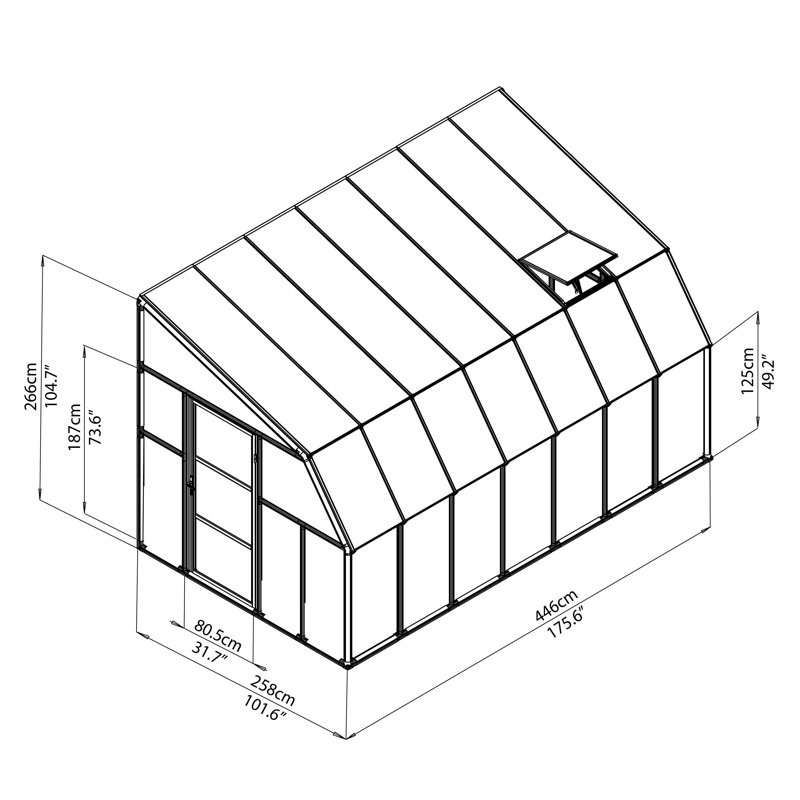 Rion 2.6 m W x 4.5 m D Sun Room