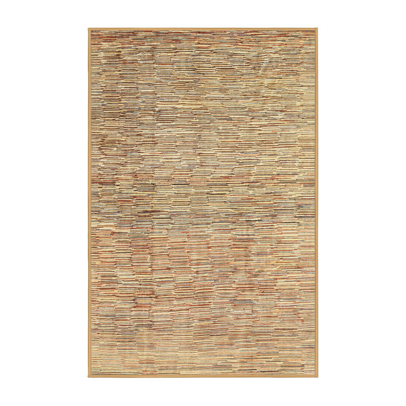 Tapis contemporain brun, Rectangle 4 pi x 6 pi