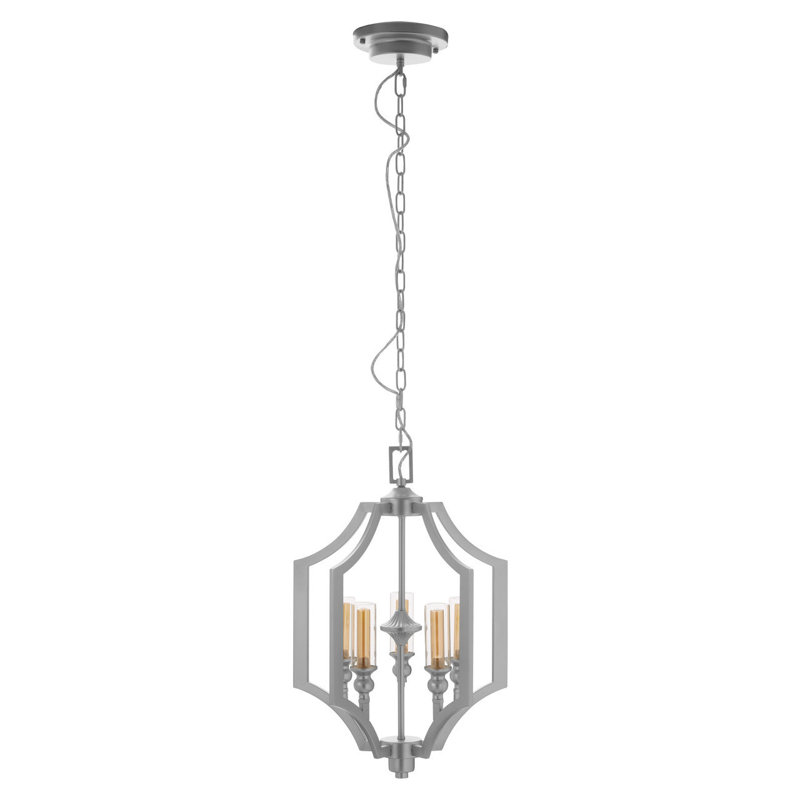 Becket 5 - Light Silver Geometric Pendant