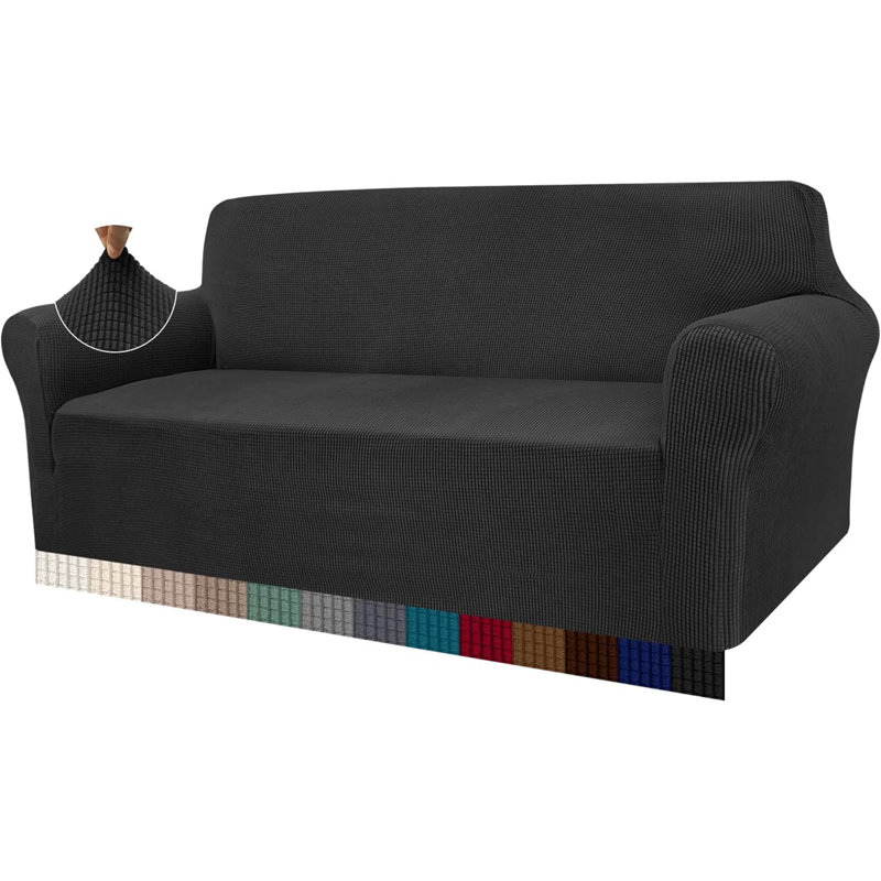 Outdoor Patio Sofa Cover, Black, 107" H x 235" W x 104" D