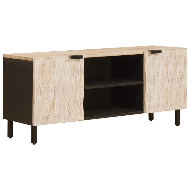 Unfinished TV Stand for TVs up to 88", White Wash 