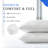Covers & All Bed Pillows For Sleeping, Breathable Microfiber Cooling Pillow For Side Sleepers, Back & Stomach Sleepers, Queen Size Pillows Set Of 2, Washable Neck Support Pillows-107293272