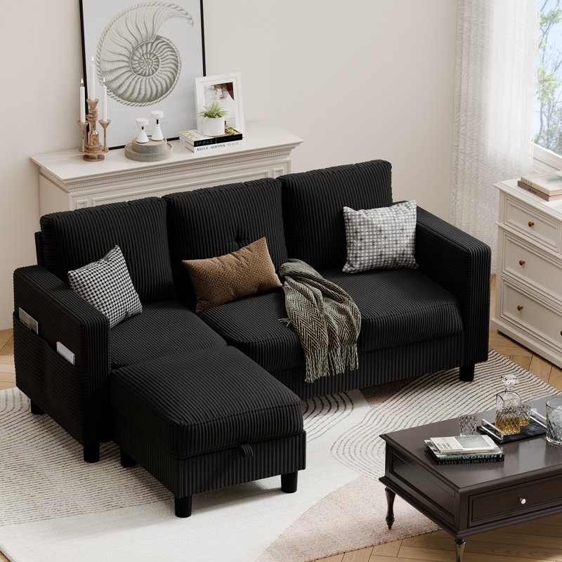 Serio upholstered sofa, Gris foncé