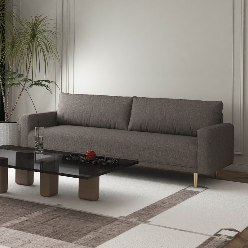 Celal Upholstered Loveseat, 35"H x 83.5"W x 34.5"D, Gray