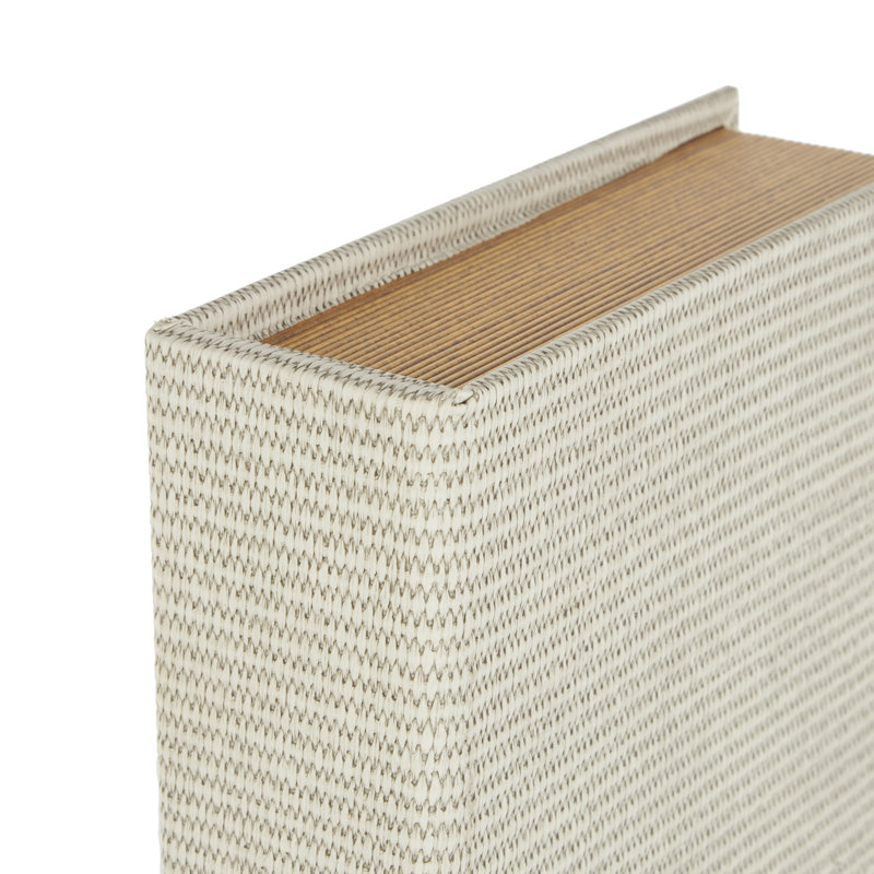 Boîte décorative en similicuir Vanora, Blanc