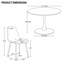 Ensemble de salle à manger moderne 5 pièces l 41,12 po avec finition brillante et chaises en suède-130902887-130671403-130671402
