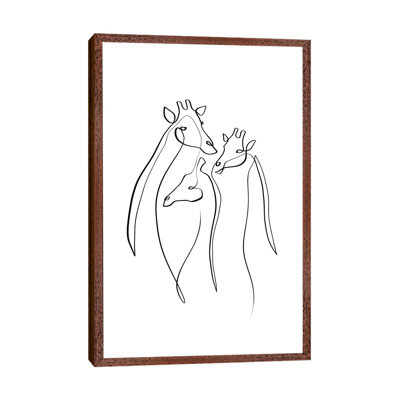 Giraffe Trio 1 Piece Wall Art on Canvas