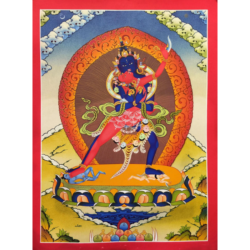 Thanka étonnant de Chakrasamvara (Brocadeless Thangka)
