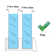 Sliding Shower Door Bottom Guide, 1/2 in. Channels, Plastic Construction, Clear, Adhesive Backing