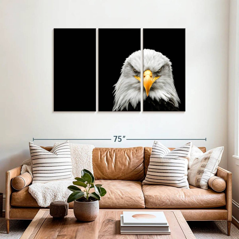 Angry Bald Eagle, 36" H x 57" W