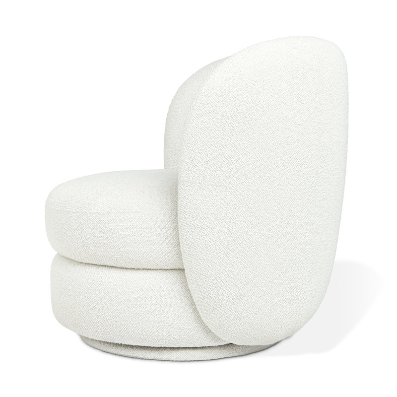 Forme Swivel Chair Boucle Swivel Chair, Bone