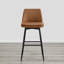 Tabouret tournant Mid-Century, hauteur de bar, base noire -434915381-429225669