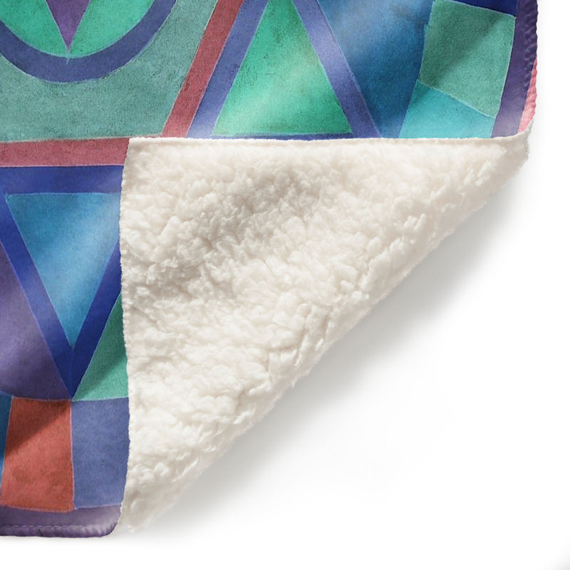 Couverture sherpa douce mandala ii b, l 51 po x L 60 po