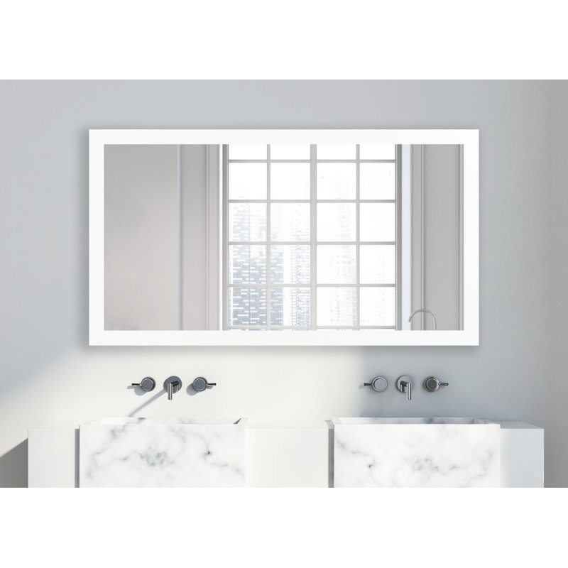 Tieger Mirror, 32" H x 55" W, White