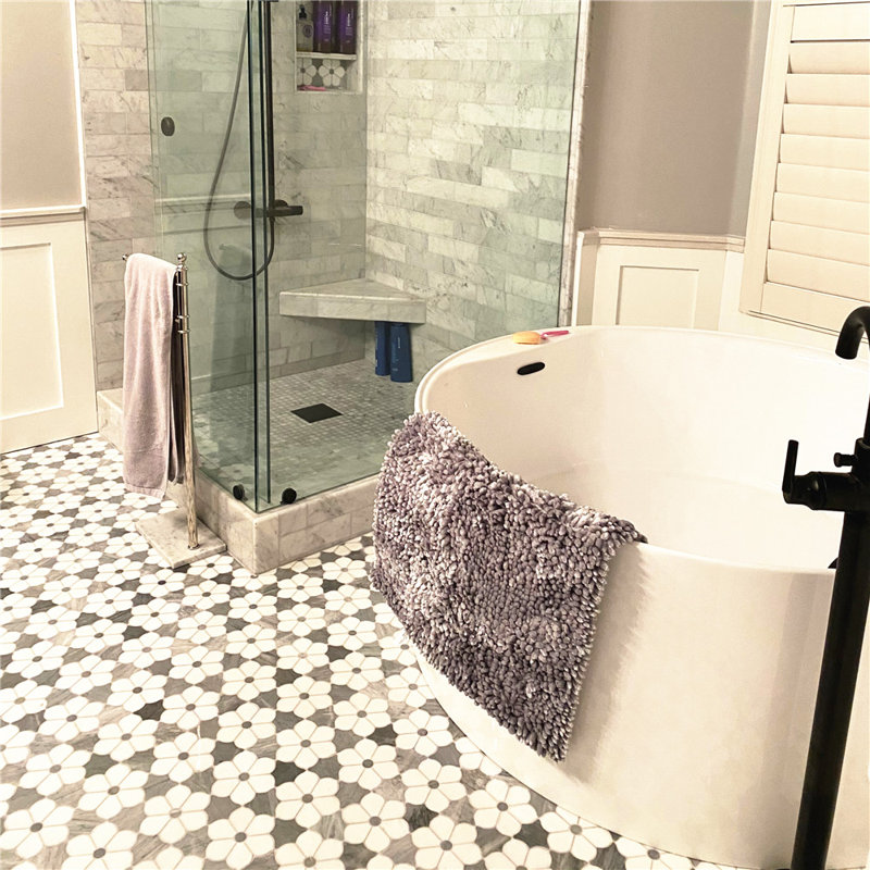 Thassos White Marble 11 in. x 10 in. Polished Marble Tile