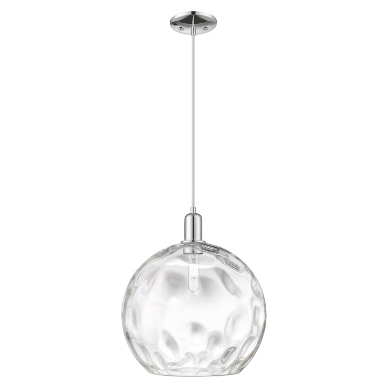 Mini-luminaire suspendu 1 lumière Arcadia, Chrome poli, H 12,13 po x l 13 po x P 13 po