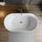 60" x 32" Freestanding Soaking Acrylic Bathtub