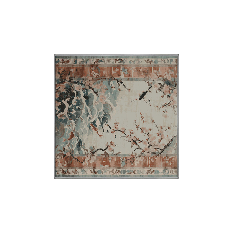 Tapis gris soyeux et moelleux, Carré 4 pi