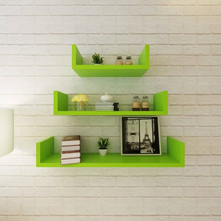 Wall Mounted U-Shaped Floating Shelves Set of 3 - Display Shelf