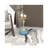 Kalup Gold Round Stainless Steel Side Table with Brushed Finish and Artistic Pedestal Base, Modern End Table for Living Room or Bedroom, No Assembly Required-1215072170