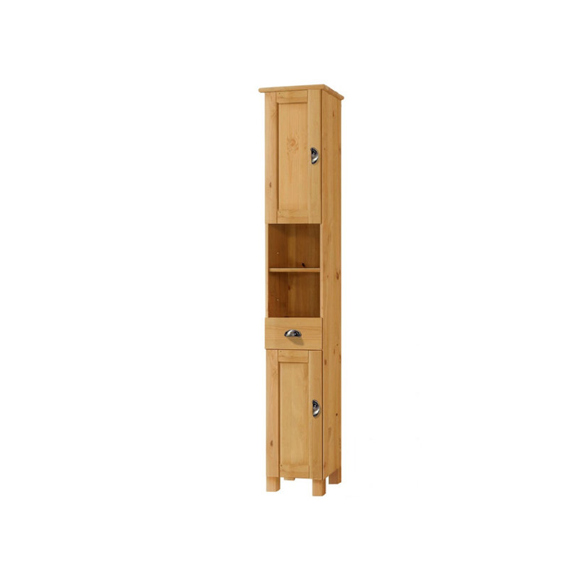 Milone Solid Wood Bathroom Storage, Stain Wax