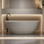 Baignoire et tourbillon autoportants en résine moderne avec bonde escamotable