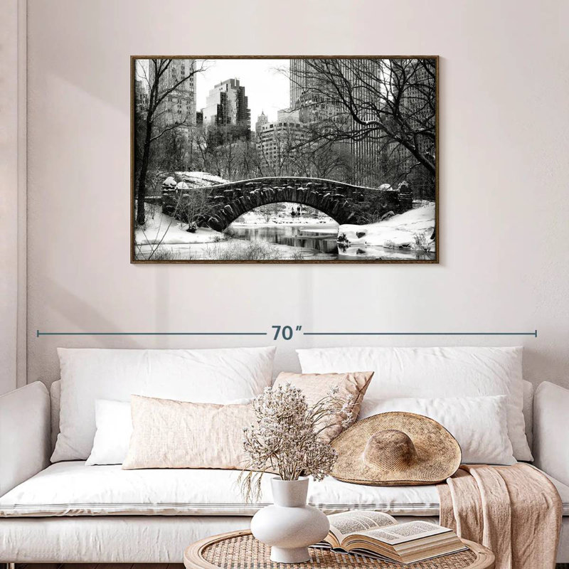 Central Park BW, Cadre flottant noyer, 43 po x 29 po