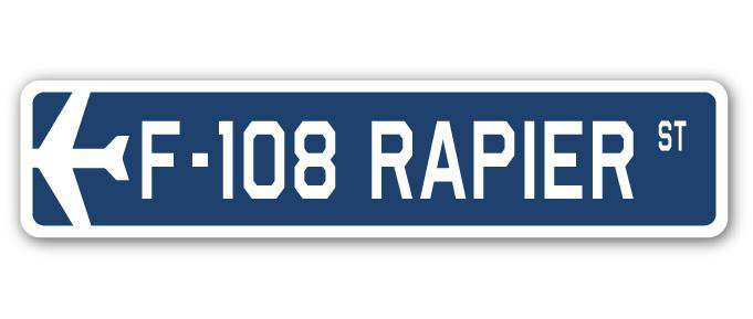 Plaque de rue Bargas F-108 Rapier Air Force, H 4 po x l 18 po x P 1 po