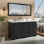 Linsay Fully Assembled 60" Double Sink Bathroom Vanity with Engineered Stone Top-2122304534