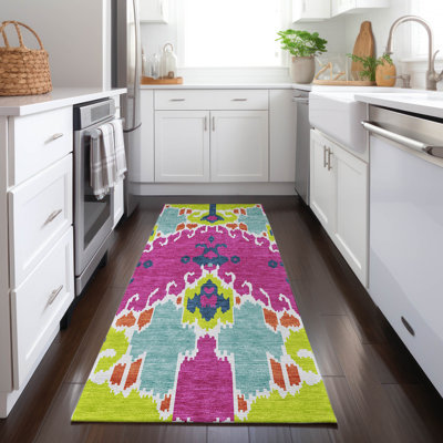 Malchow Washable Ikat Indoor / Outdoor Rug