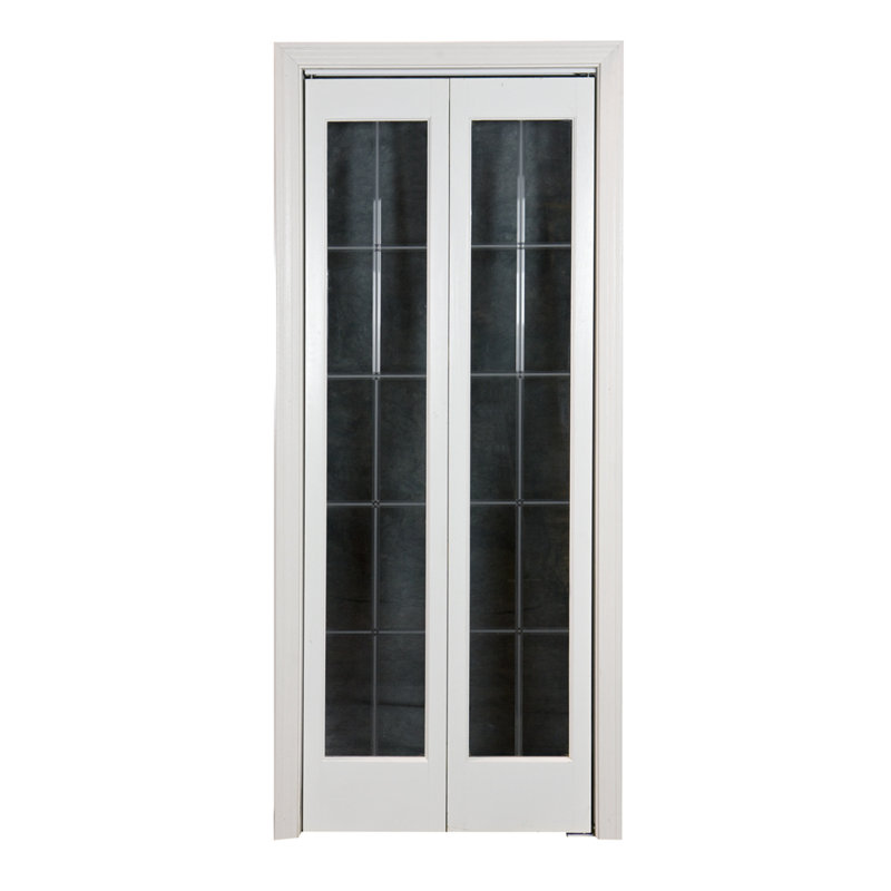 735 Series Wood Glass Bi-Fold Door, 30" x 80.5", Painted