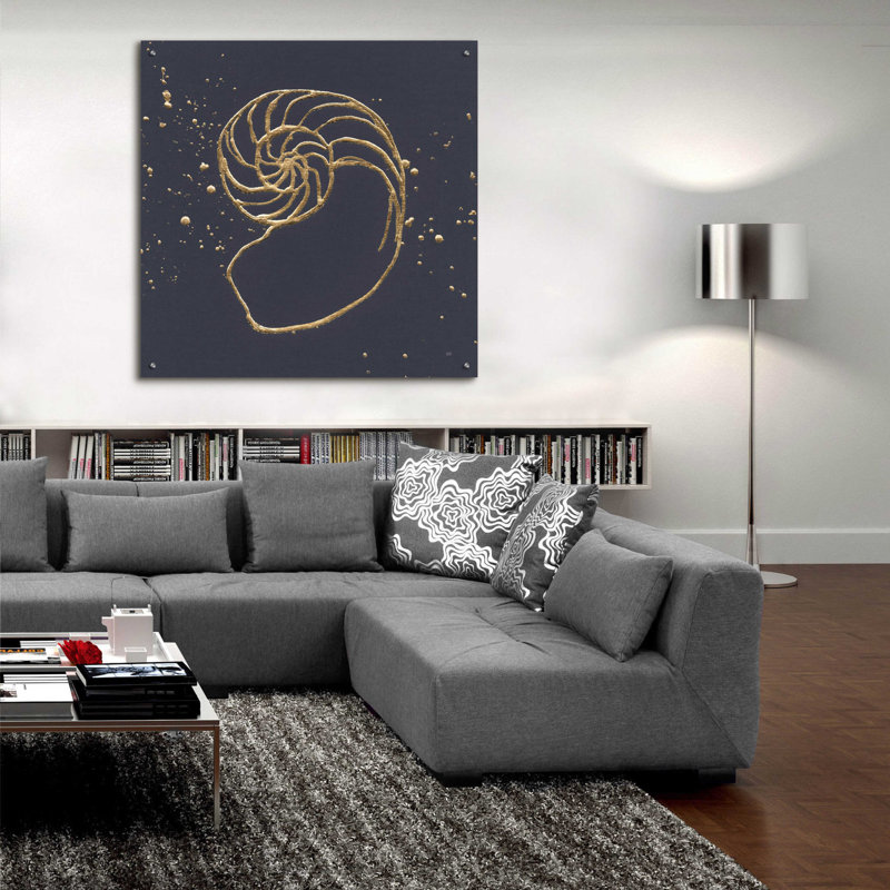 «Gold Nautilus II» par Chris Paschke, H 36 po x l 36 po x P 0,2 po