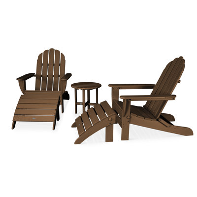 POLYWOOD Classic Oversized Adirondack 5-Piece Casual Set