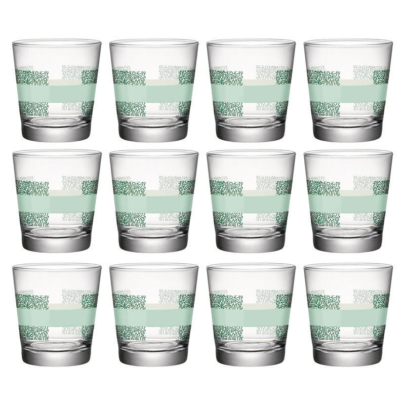 240ml Drinking Glass Set, Green