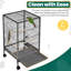 Bence 79cm Iron Flat Top Bird Cage Stand Bird Cage with Wheels
