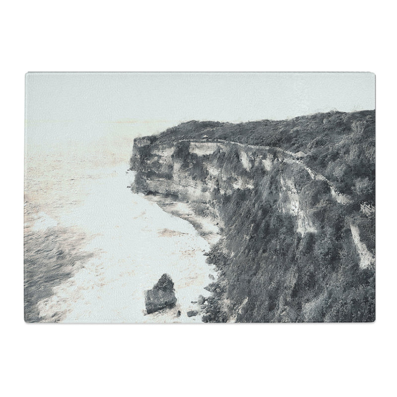 Uluwatu Temple in Bali Indonesia Painting Chopping Board, 0.4cm H x 28.5cm W x 39cm L
