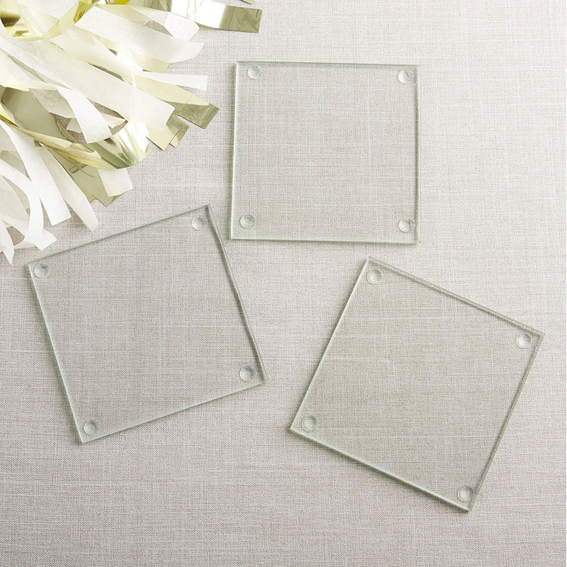 Sous-verre en verre - bricolage (ensemble de 12)