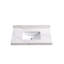 Vasque de salle de bain, 49 po L x 22 po P x 2,5 po H, en porcelaine, avec 3 trous prépercés pour robinetterie, blanc Carrara-122480375-122480376-122480377