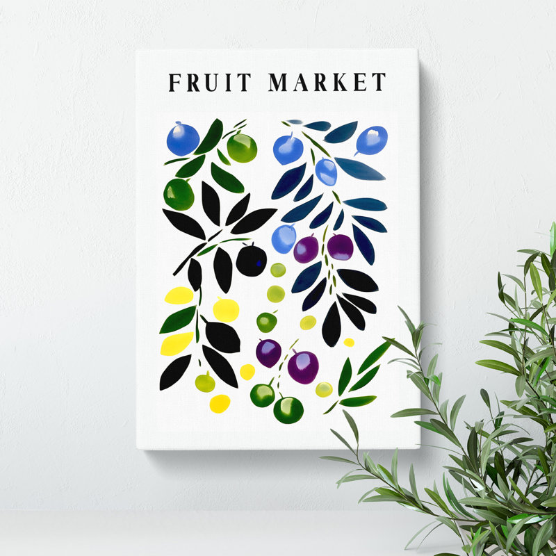 XMKTMKT-472 Olives Fruit Market Exhibition Vol.2 - Wrapped Canvas Print, 50cm H x 35cm W x 3cm D