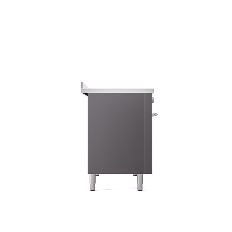 ILVE Professional Plus II Series 48 inch Induction Range with 6 Induction Elements (Glass Door), Graphite Matte