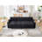 89" Folding 3-Seater Sofa Bed With Cup Holders & Side Pockets-1696287176