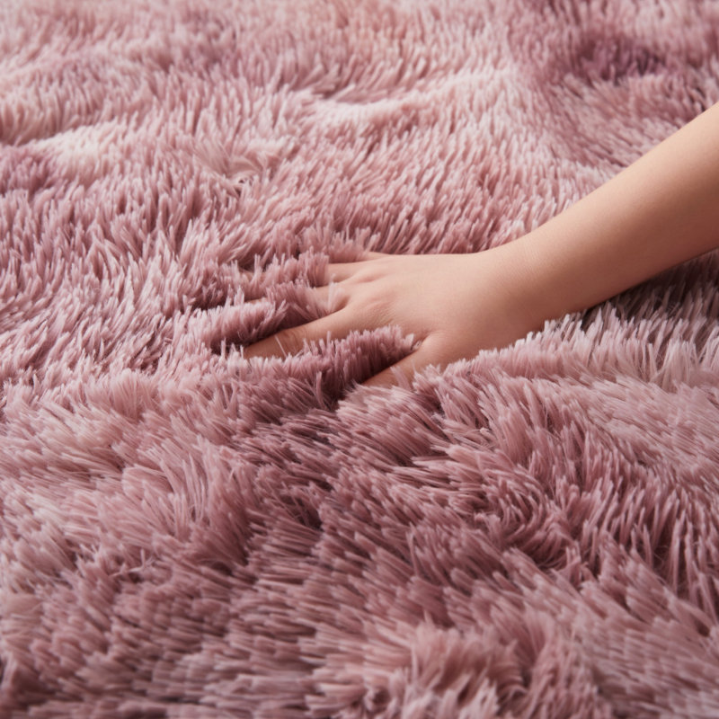 Non-Slip Soft Shaggy Purple-Shade Rug, Rectangle 60 x 110 cm