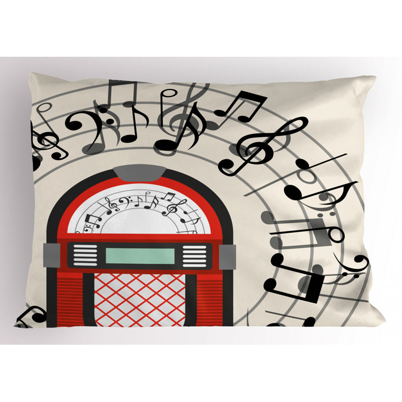 Jukebox Polyester Sham Set, King