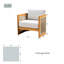 Acacia Wood Patio Chair With Cushions