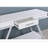 Contemporary Style White 1pc Sofa Table High Gloss Finish Chrome Frame