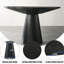 Table de salle à manger ronde 48 "Roundhill Furniture Rocco, ébène