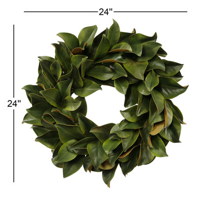 Faux Magnolia Polyester Wreath