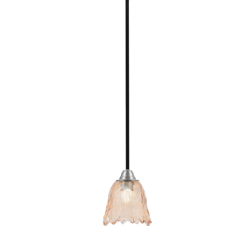 Ahern 1 - Light Pendant, Amber/Matte Black; Brushed Nickel