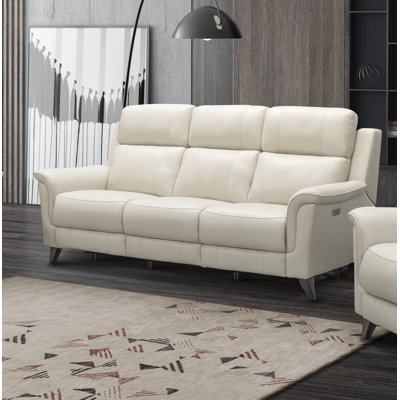 Neabsco 84.3'' Leather Reclining Sofa